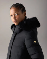 MOOSE KNUCKLES JAS WATERSHED 3 GOLD PARKS ZWART - GOUD