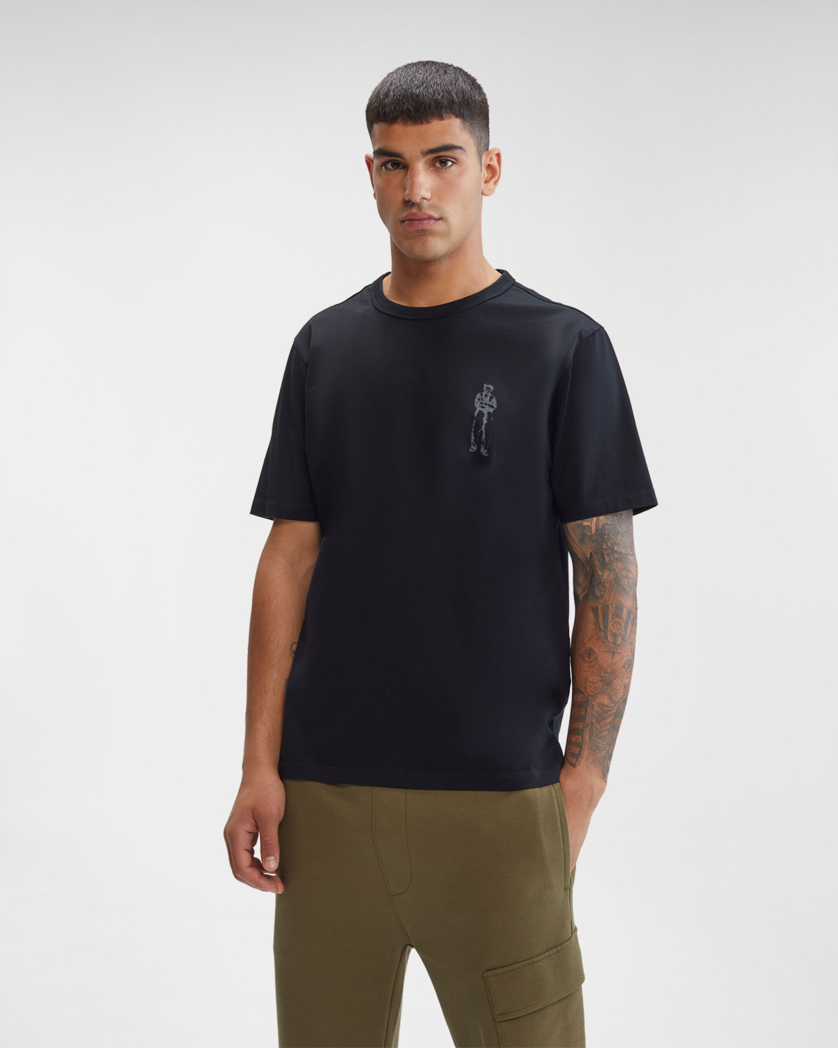 Cp Company T-shirt 15cmts155a Zwart