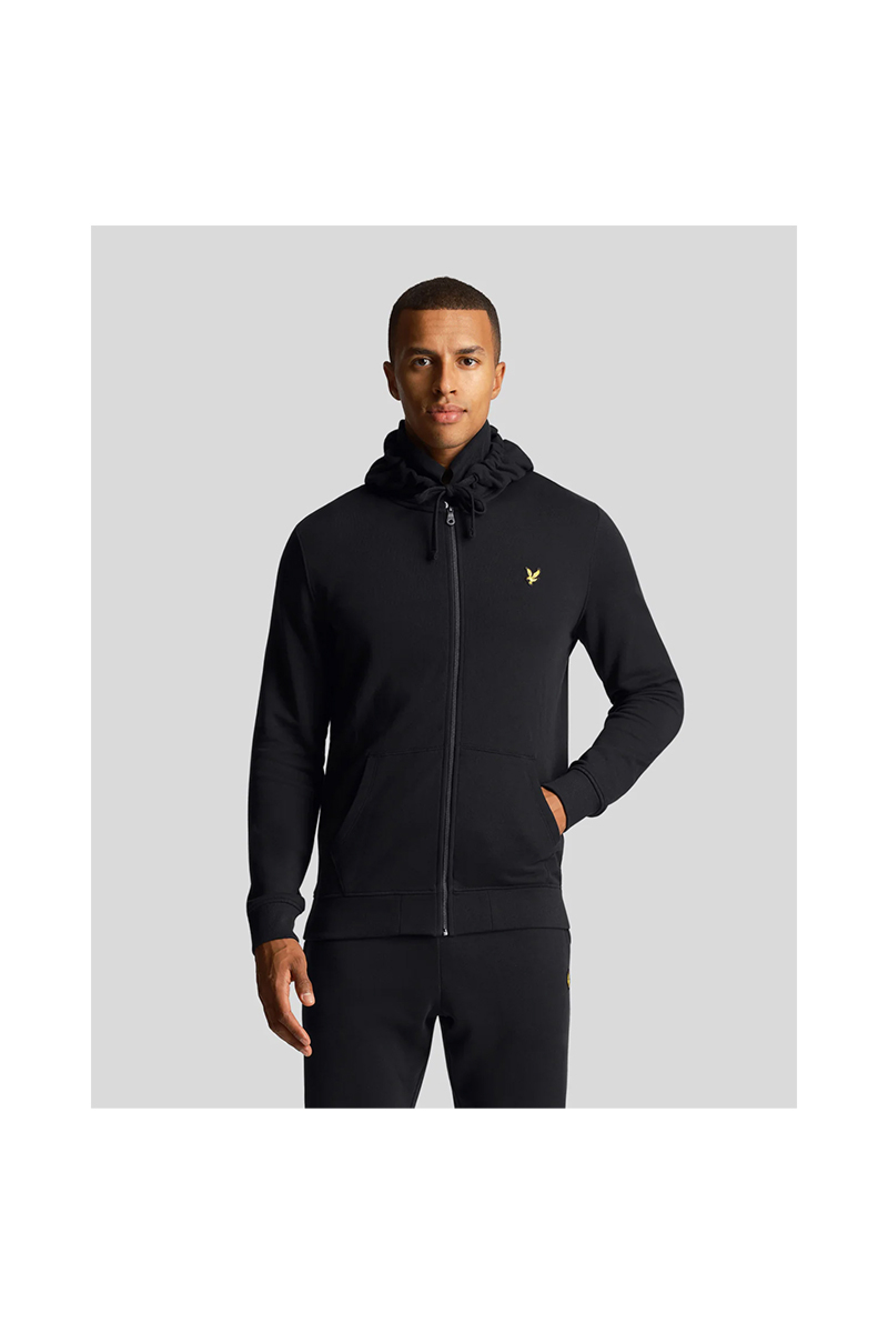 Lyle And Scott Jogging Top Zip Through Hoodie Zwart