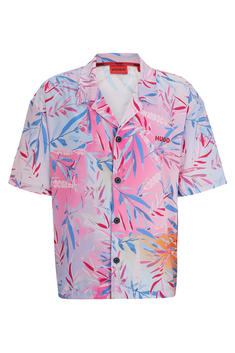 Hugo Boss Shirt Beach Shirt Relax Roze