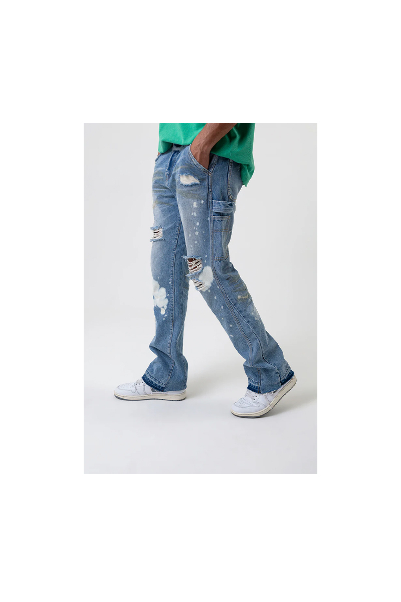 Fearless Blood Jeans Fb-flare-worker  L-blauw