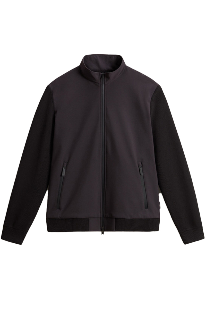 Woolrich Jas Soft Shell Hybridge Zwart