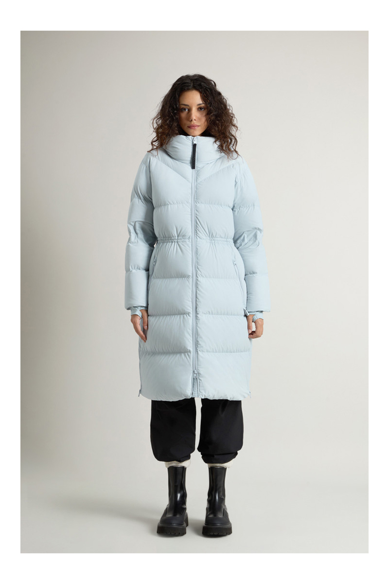 Woolrich Jas Mat Strech Long Puffer Parka L-blauw