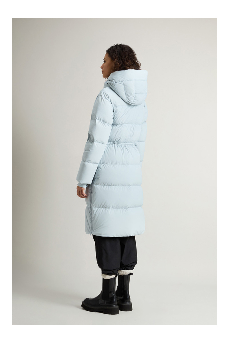 Woolrich Jas Mat Strech Long Puffer Parka L-blauw