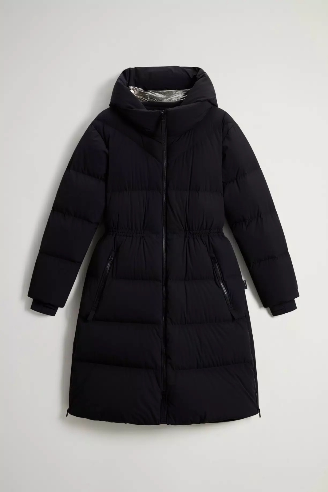 Woolrich Jas Mat Strech Long Puffer Parka Zwart