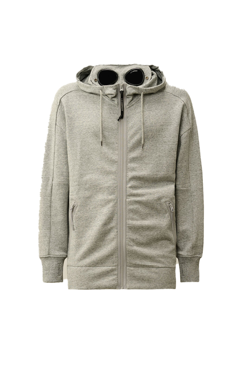 Cp Company Jogging Top Google Zipped Hooded Sweat Grijs