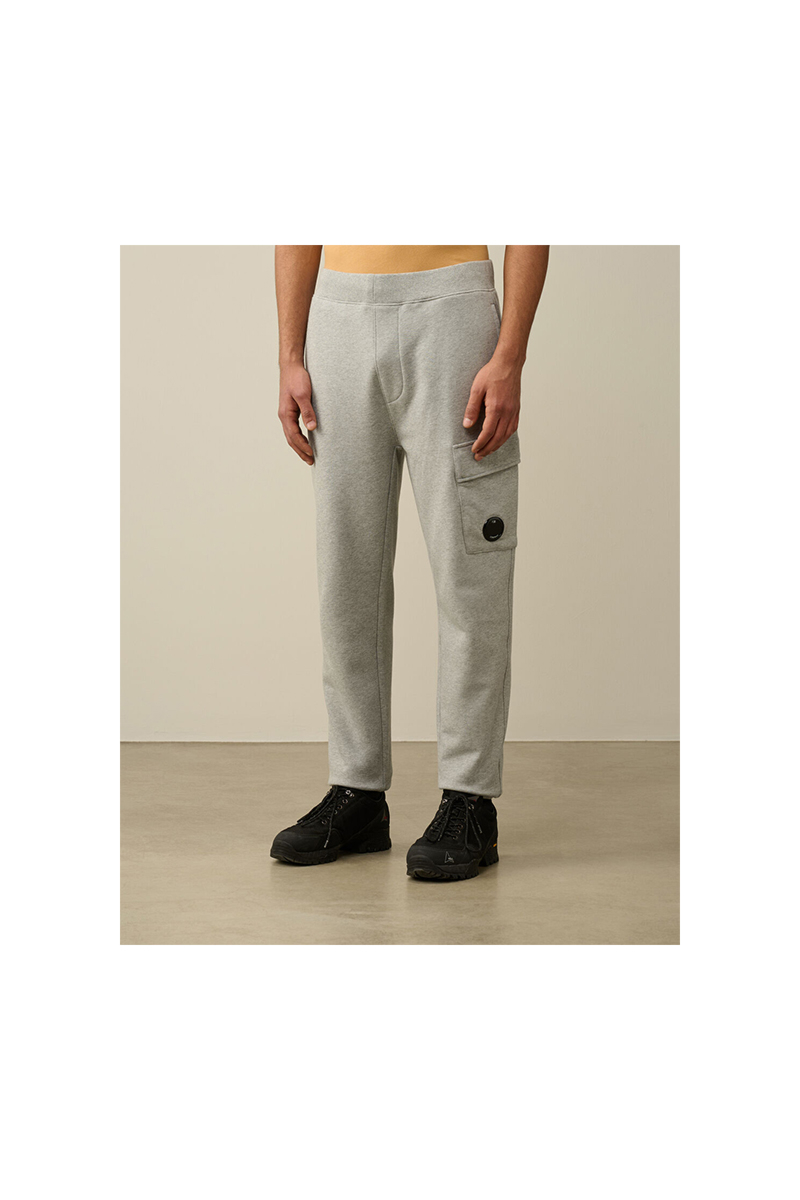 Cp Company Jogging Broek Diagonal Raised Fleece Cargo Sweatpants Grijs