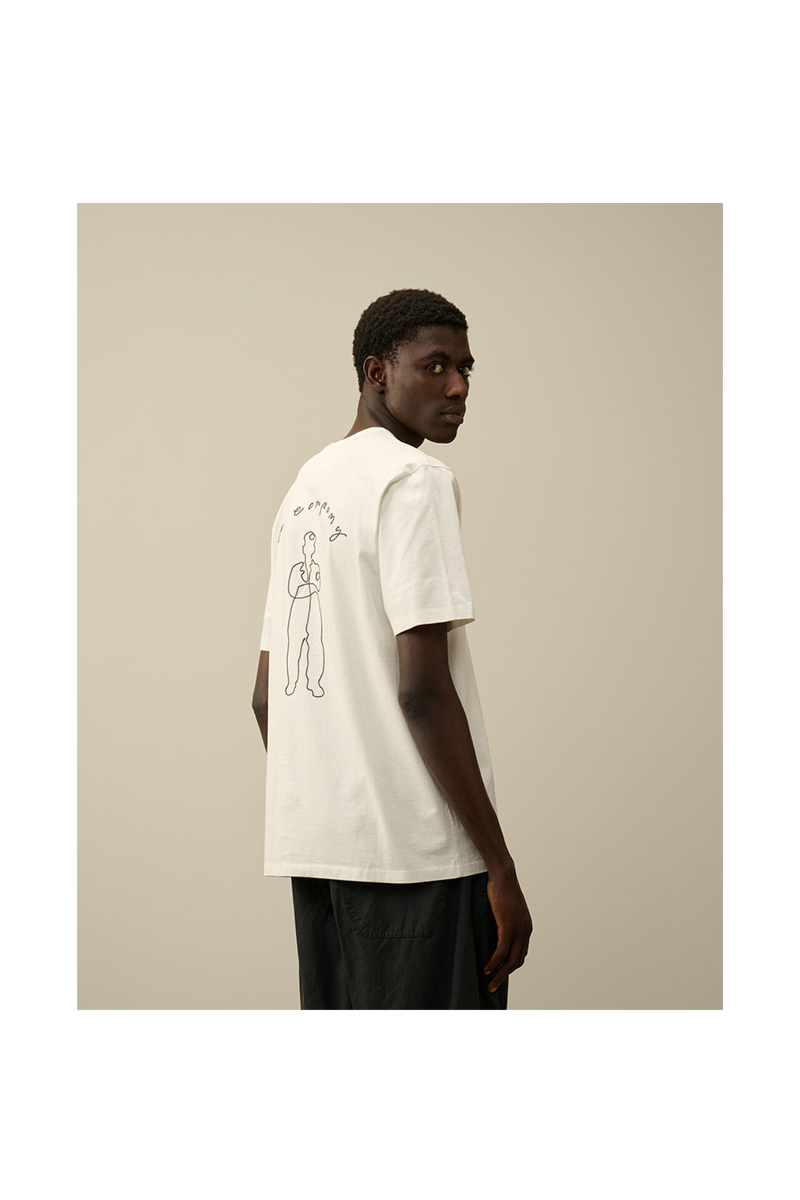 Cp Company T-shirt Twisted Logo Graphic T-shirt Off White