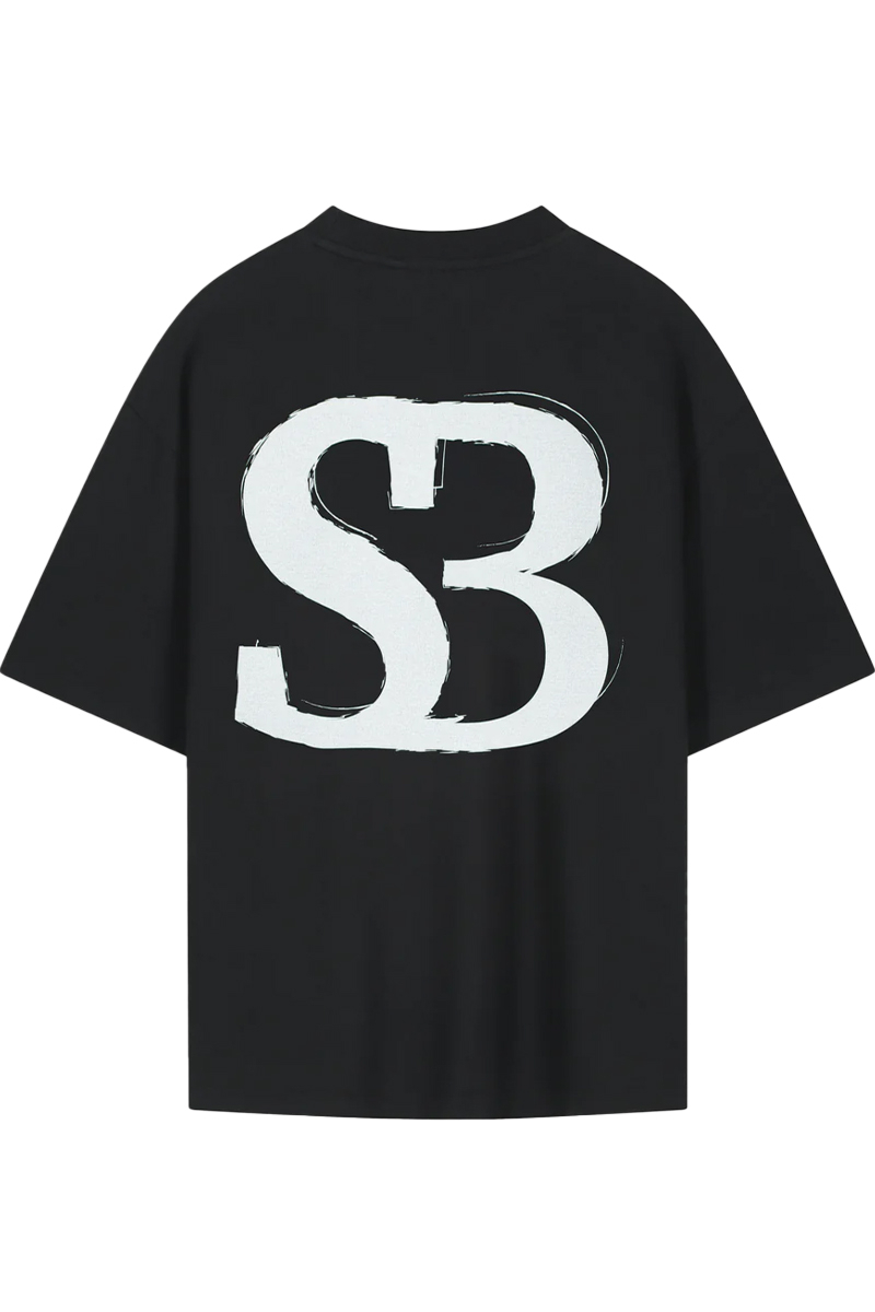 Saint Blanc T-shirt The Initial Tee Zwart Ov