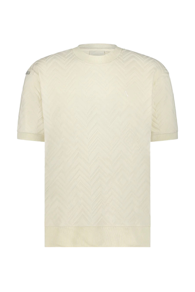 Aeden T-shirt Silver Off White