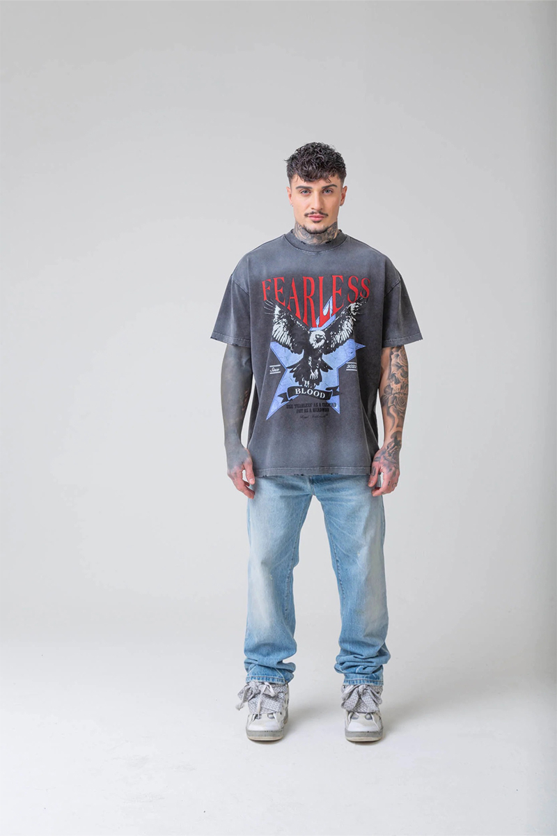 Fearless Blood T-shirt Fb-tee-09 Zwart