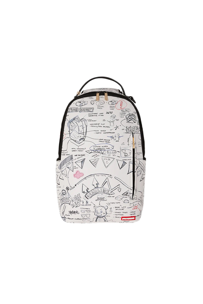 Sprayground Tas Doodle Bag Wit