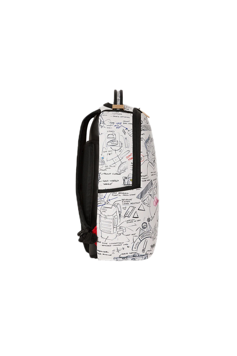 Sprayground Tas Doodle Bag Wit