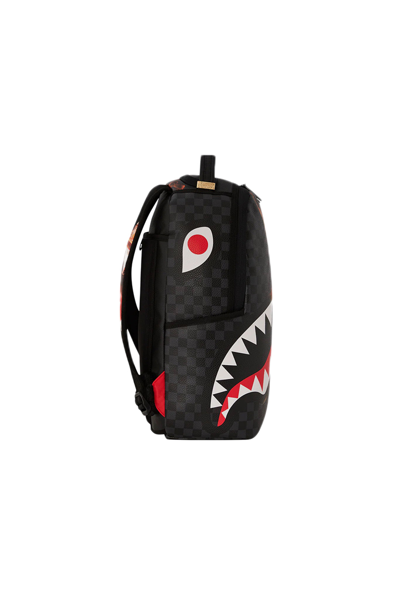 Sprayground Tas Shark Check Backpack Zwart