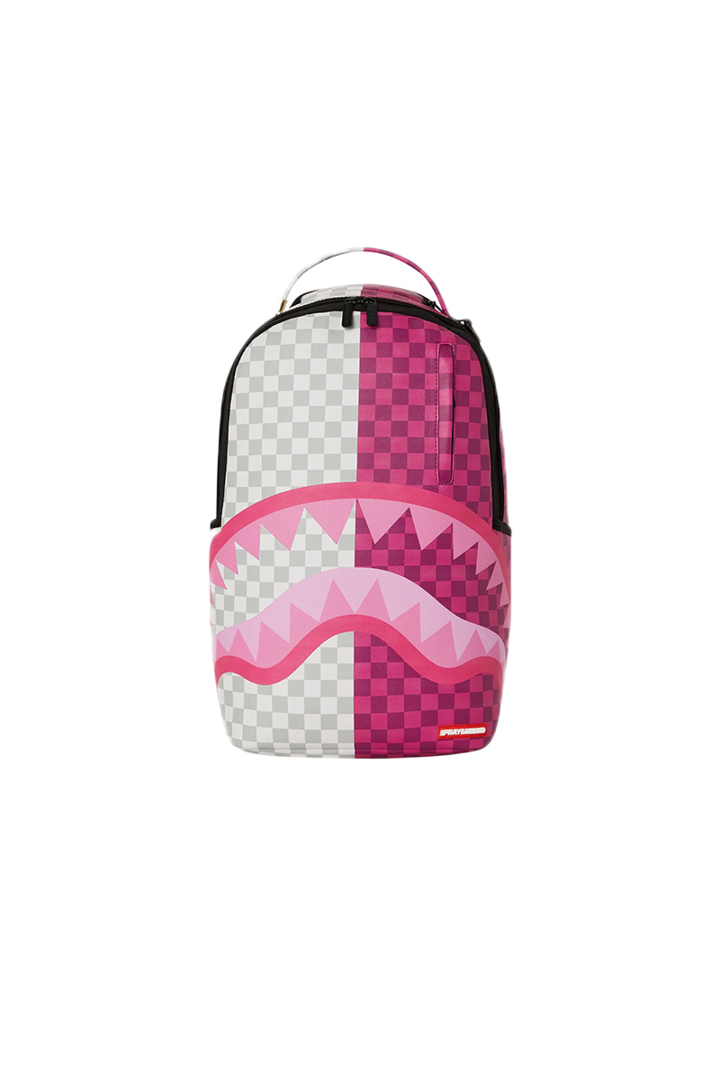 Sprayground Tas Pink&cream Check Backpack Roze