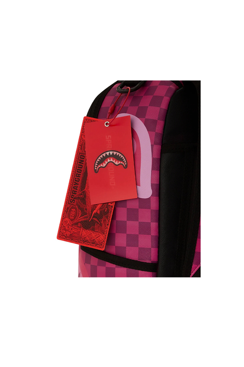 Sprayground Tas Pink&cream Check Backpack Roze