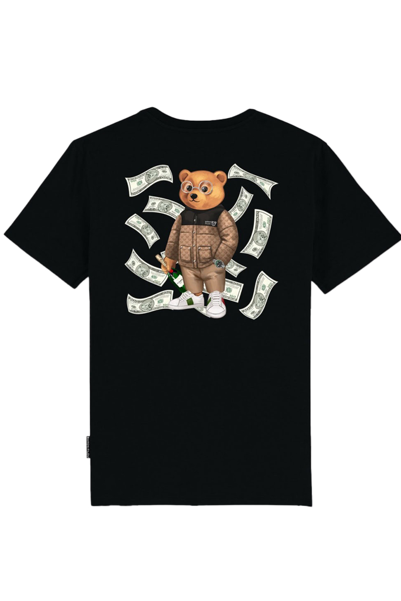 Baron Filou T-shirt T-shirt Cxvi Backprint Flying Dollar Zwart