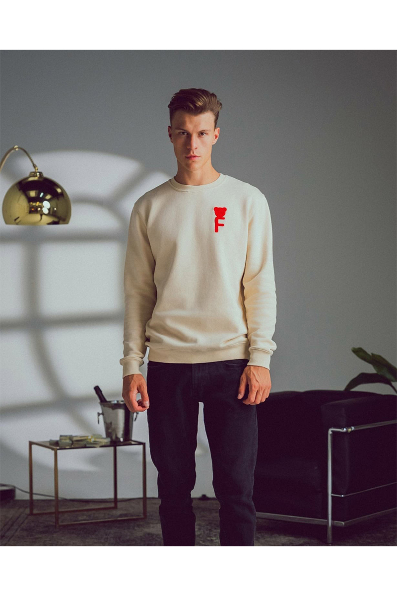 Baron Filou Trui Chenille Filou Pullover Off White