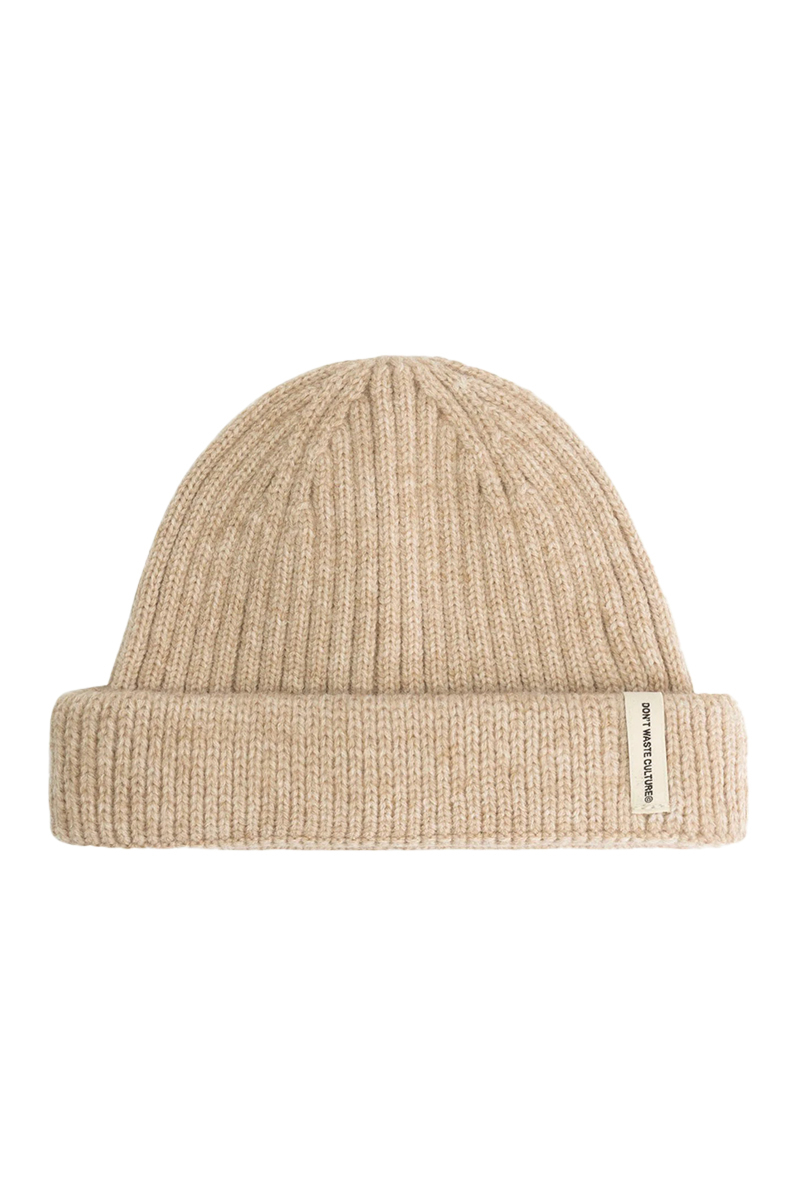 Don't Waste Culture Muts Fisherman Beanie Beige