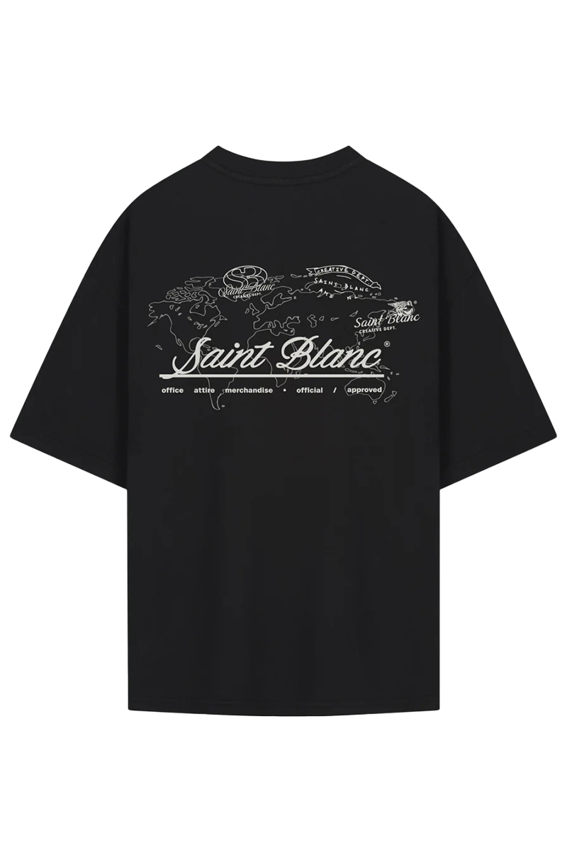 Saint Blanc T-shirt Office Merch T-shirt Zwart Wit