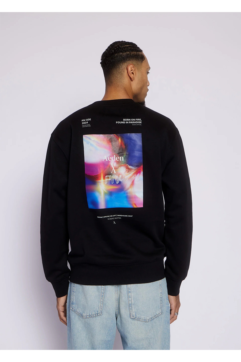 Aeden Sweater Aeden X Piv Crewneck Zwart