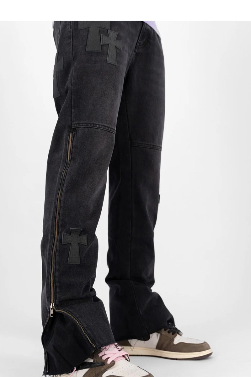 Fearless Blood Jeans Fb-straight-zip Zwart