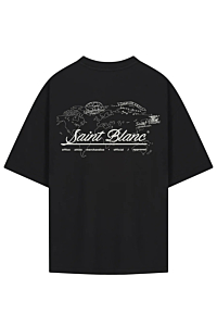 Saint Blanc T-shirt Office Merch T-shirt Zwart Wit